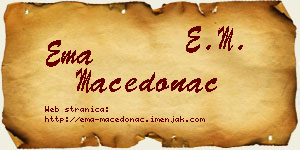 Ema Macedonac vizit kartica